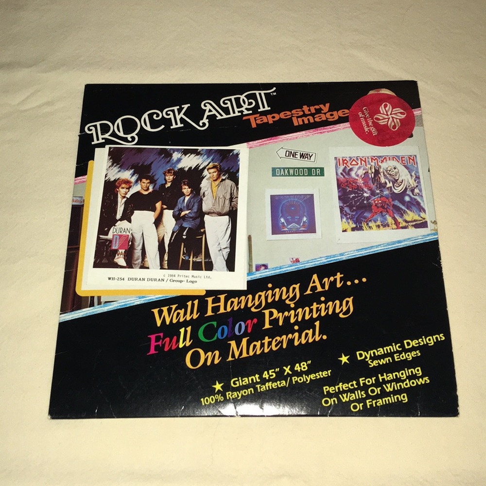 Vintage Duran Duran wall hanging art